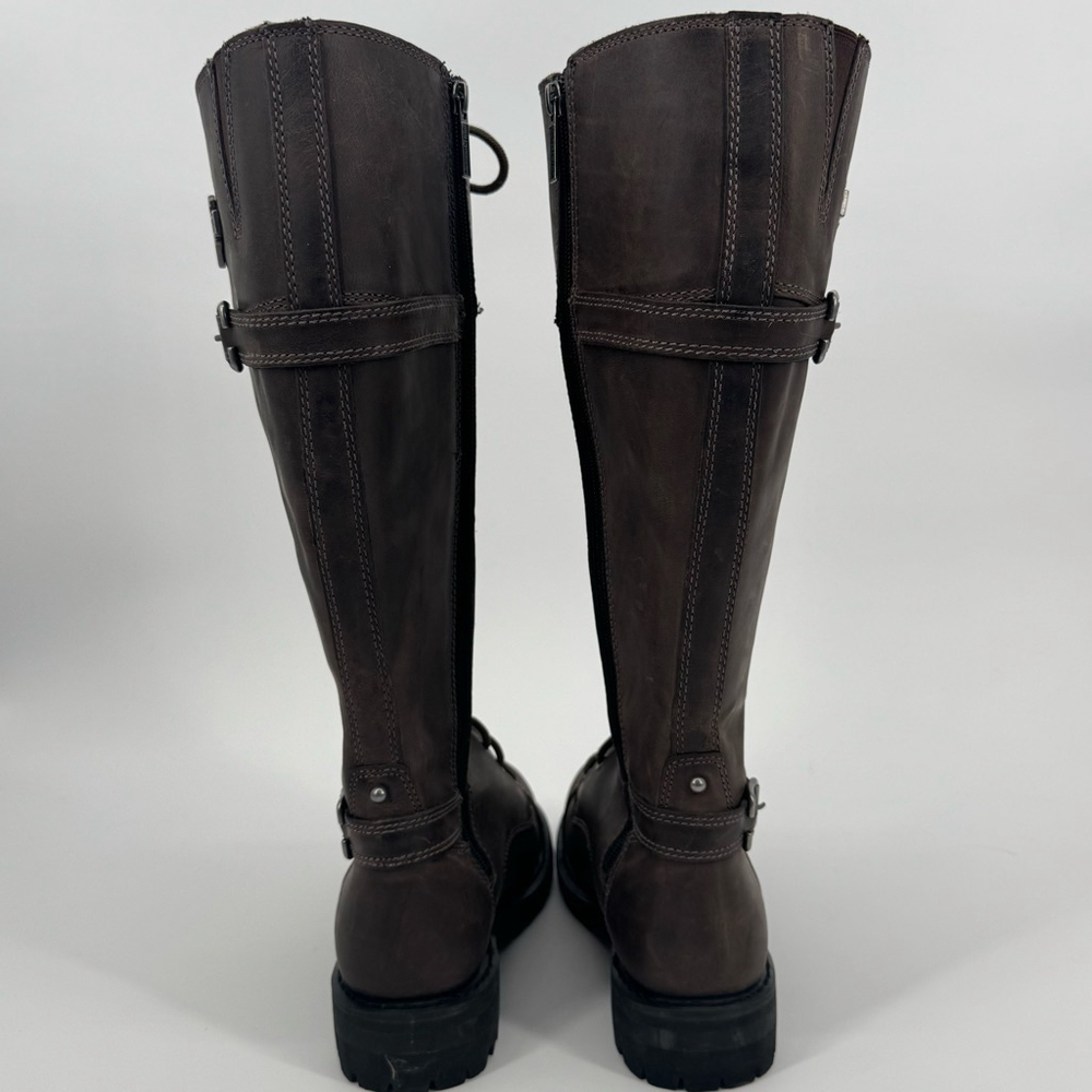 Harley-Davidson Brown Beechwood Lace Up Boots 9.5 Full Grain Leather Motorcycle - Picture 8 of 9